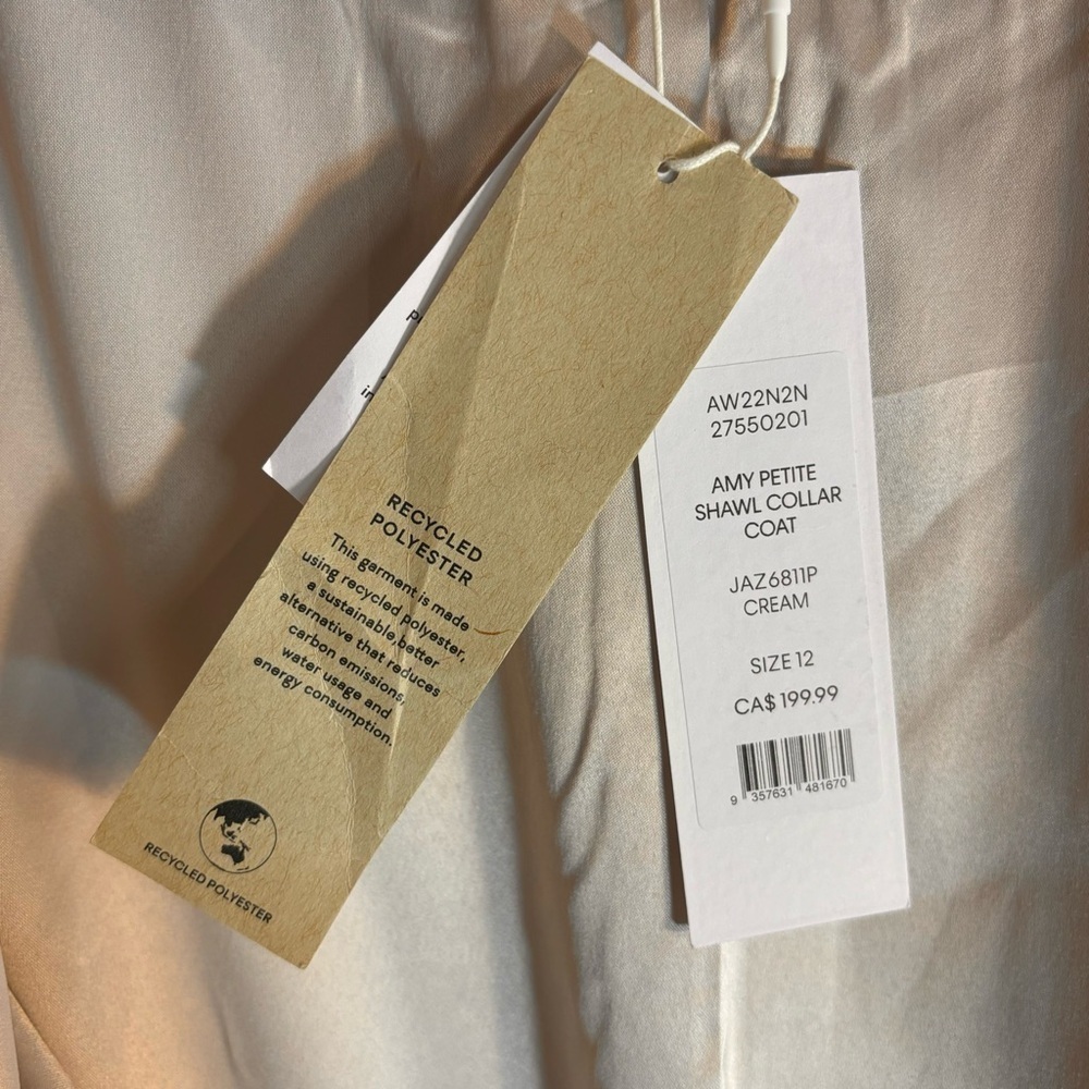 EVER NEW Sz 12P Amy Shawl Collar Wrap Coat Luxury Wool Blend Lined NEW WITH TAG - Picture 10 of 16
